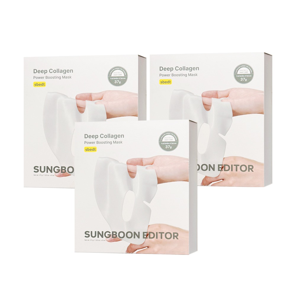 【SUNGBOON EDITOR】深層膠原蛋白極光潤彈面膜 (4片/盒)*3盒組