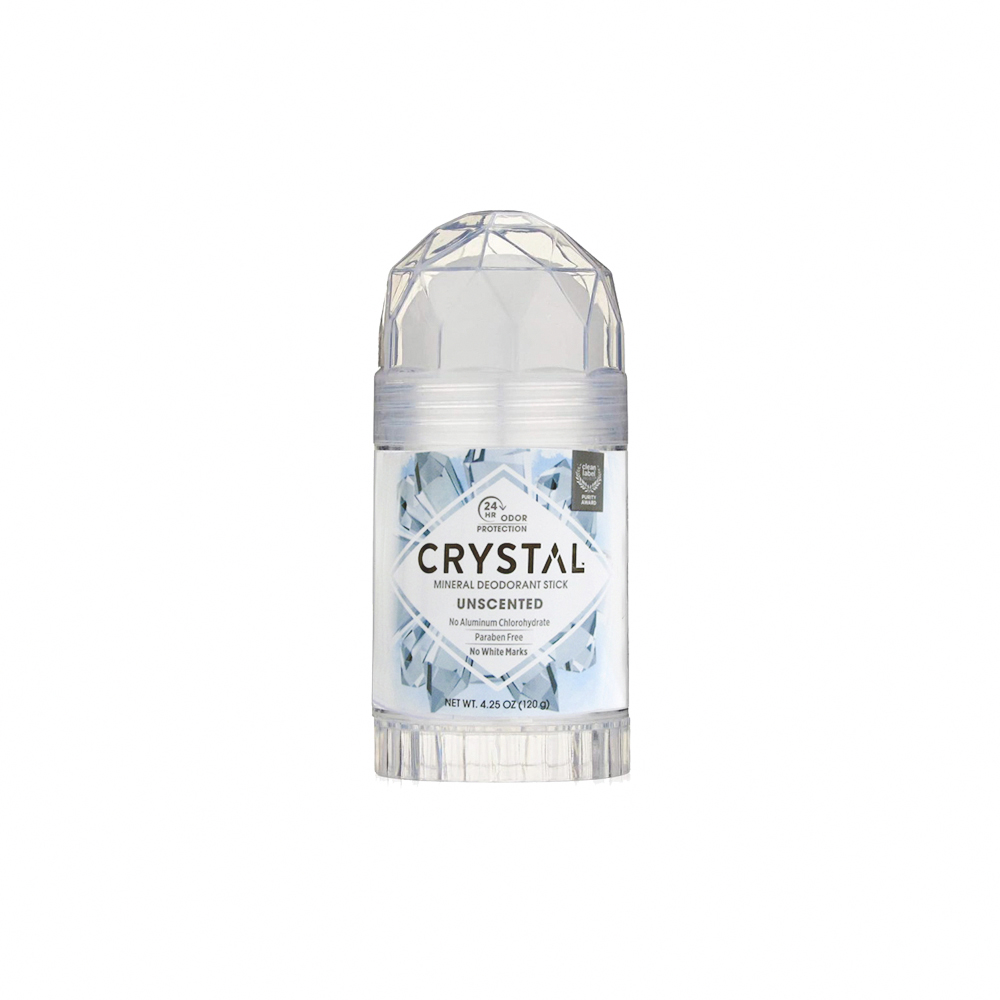 美國CRYSTAL-身體固體除臭棒-無香款120g/大條(晶燦綺肌體香石,運動異味消臭石)