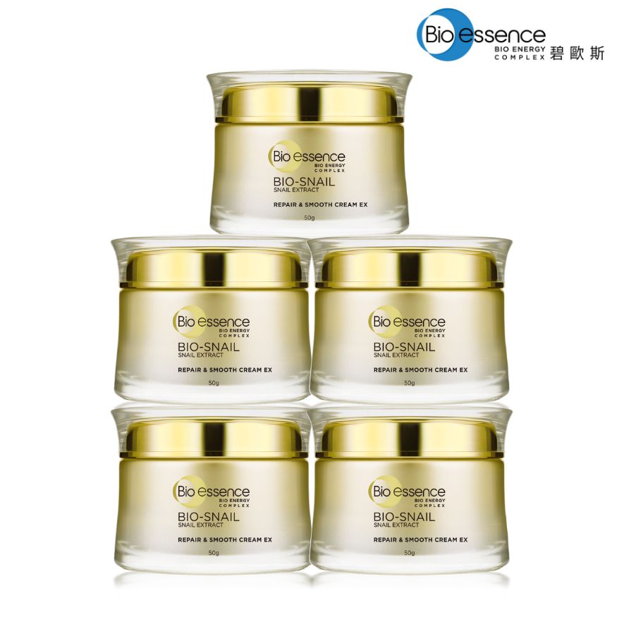 Bio-essence 碧歐斯 BIO蝸牛原液修護嫩滑霜50g(5入組)