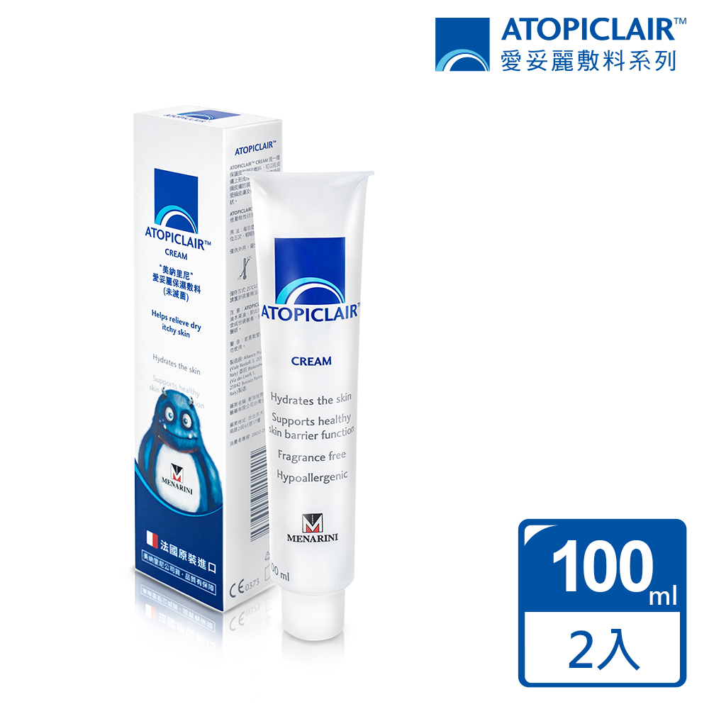 ATOPICLAIR 愛妥麗 保濕敷料Cream乳霜100ml×2入+品牌隨機小物