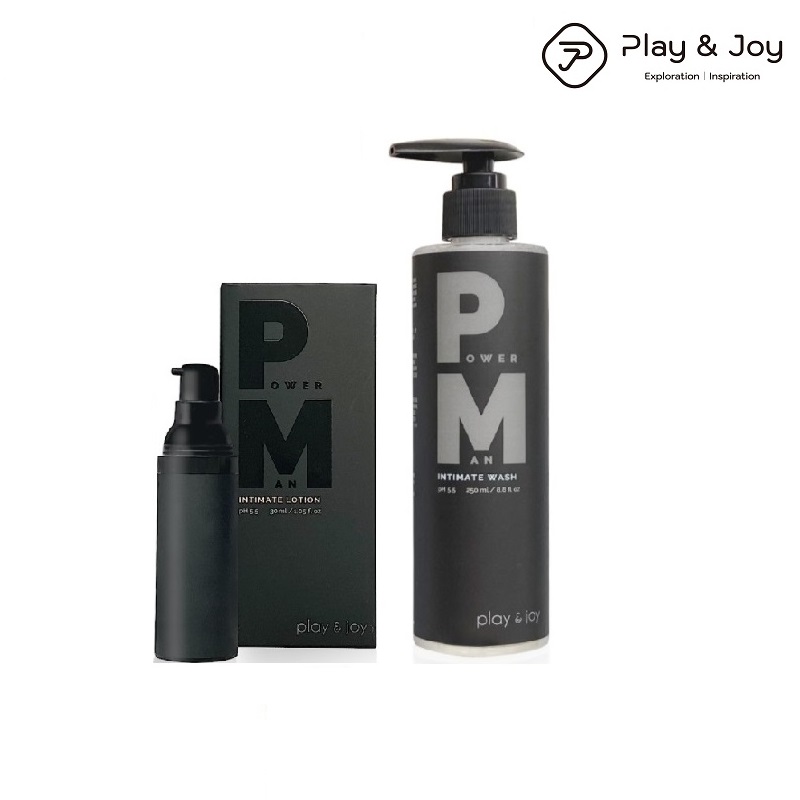 PLAY&JOY - POWERMAN 男性私密清潔乳250ml + 私密養護液30ml