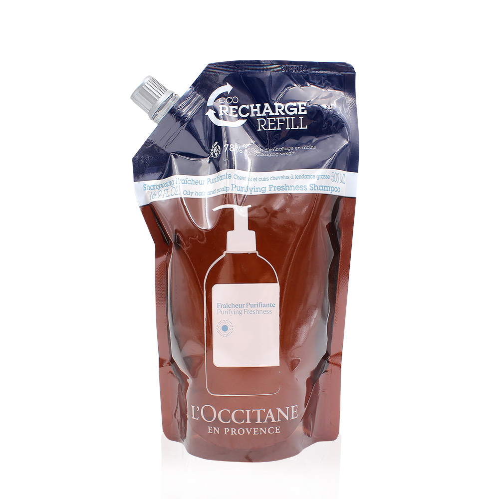L'OCCITANE 歐舒丹 草本淨涼洗髮乳補充包500ml-公司貨