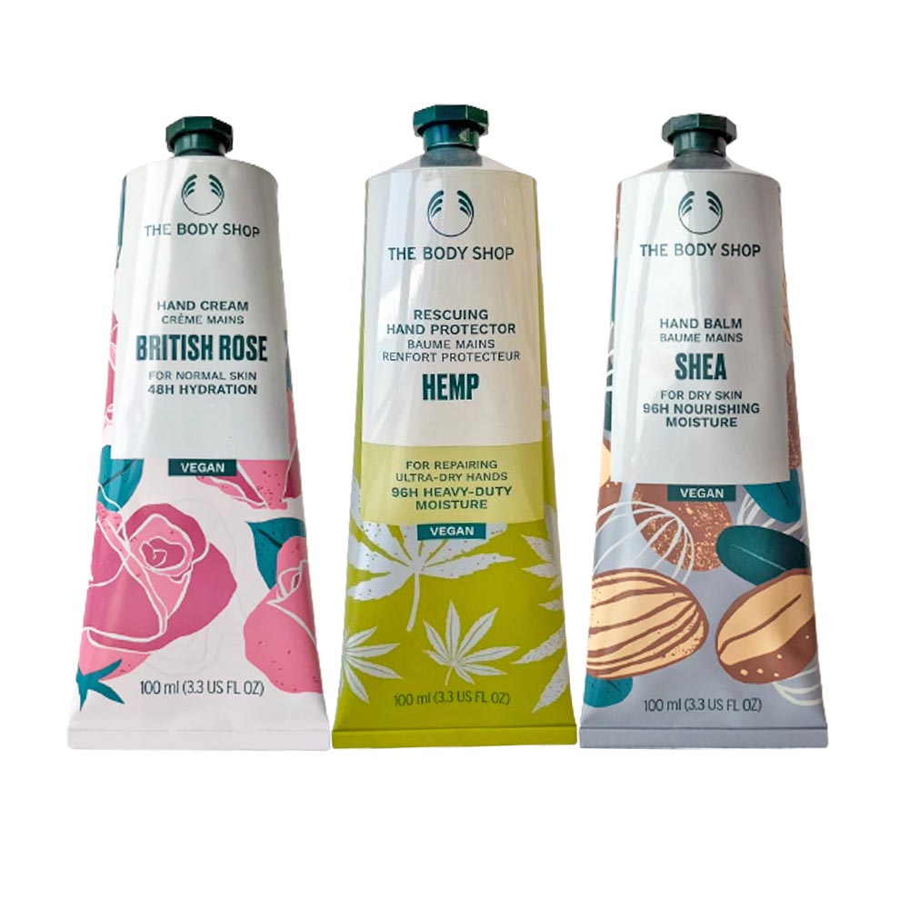 The Body Shop 美體小舖 大麻籽密集修護護手霜100ml/乳油木果修護護手霜100ml/玫瑰嫩膚護手霜100ml