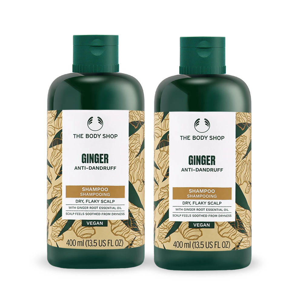 The Body Shop 美體小舖 薑根鏗活調理洗髮精(400ml)X2-新版-國際航空版