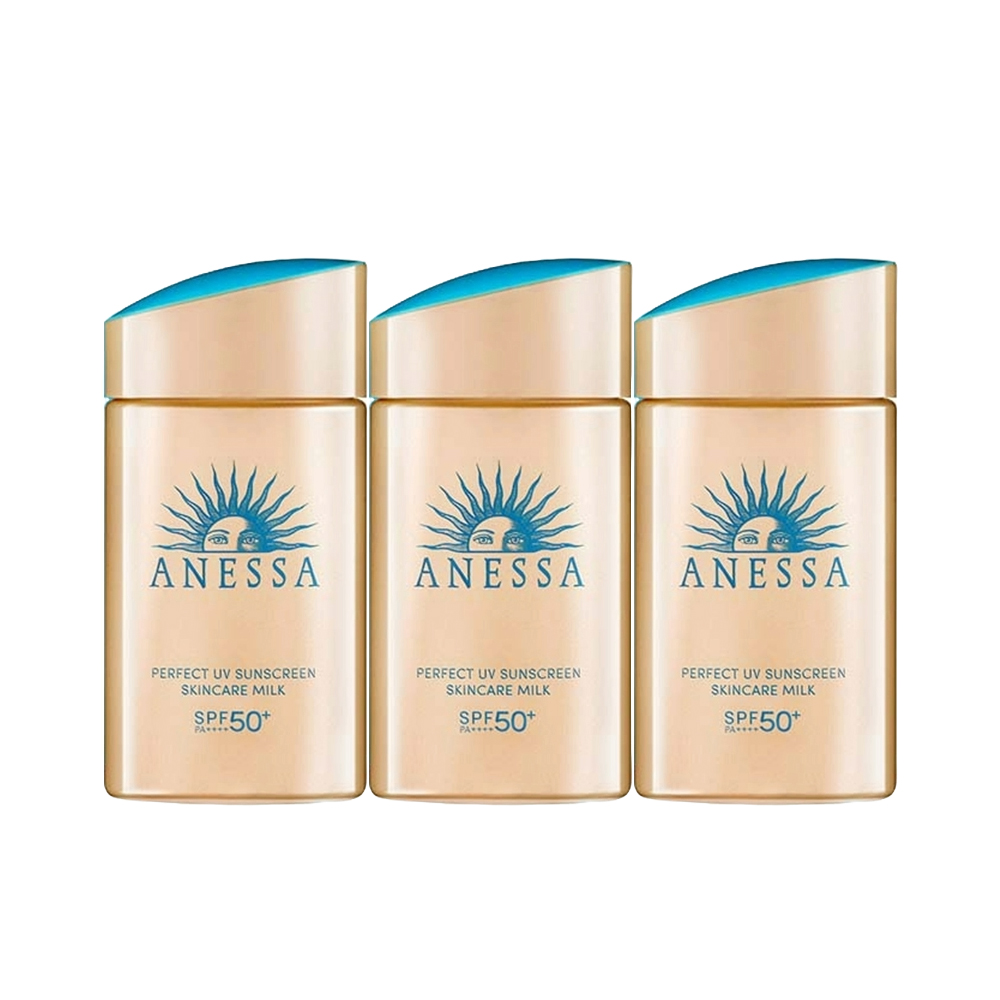ANESSA 安耐曬 安耐曬 金鑽高效防曬露NA 5X版(60ml) x3入★(防曬霸主/清爽不黏膩) 專櫃公司貨(到期日: 2027/10/17)