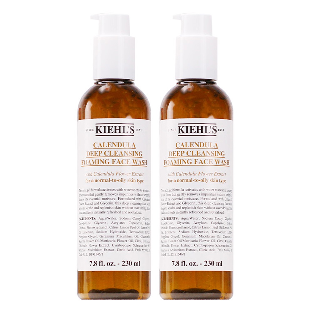 KIEHL'S 契爾氏 金盞花植物精華潔面泡泡凝露230ml x2入★洗臉/潔顏露/禮物/送禮推薦 (國際航空版)