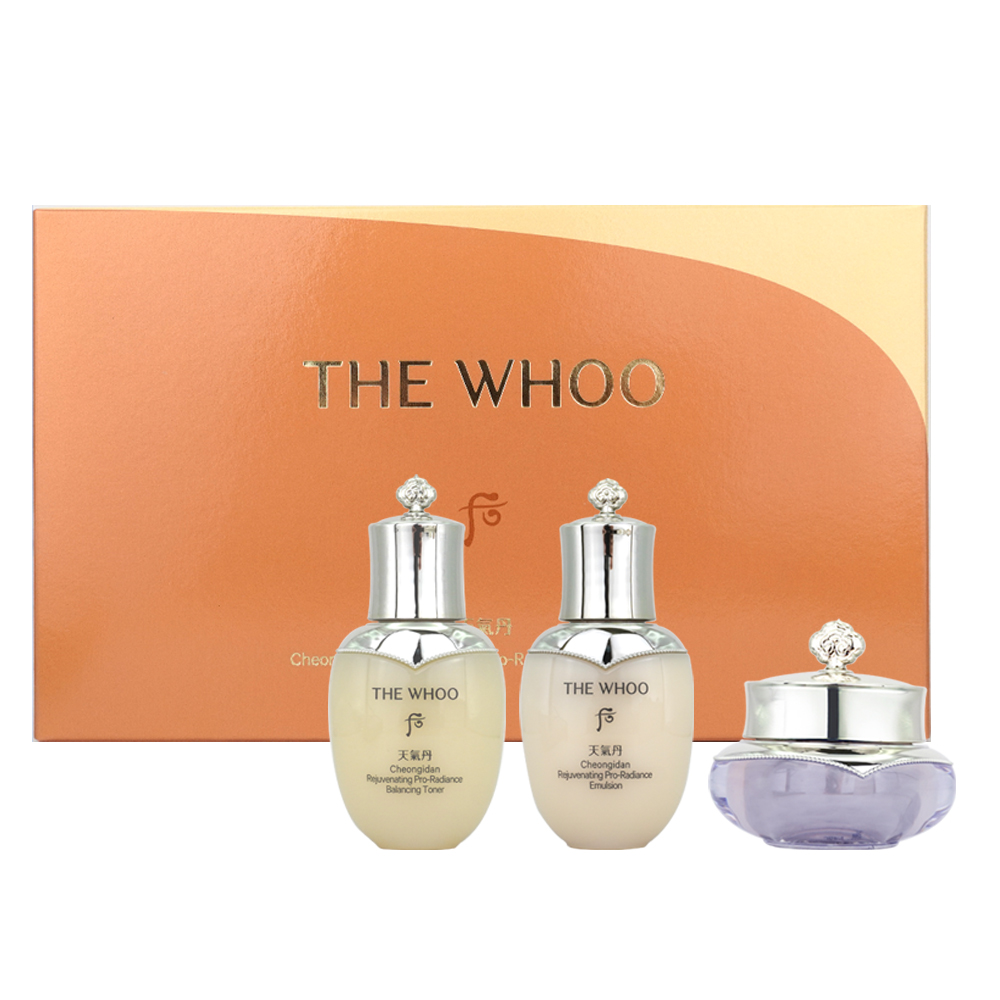 Whoo 后 天氣丹PRO光耀美肌3件組 新版[重生水(25ml)+重生乳(25ml)+重生霜(10ml)]