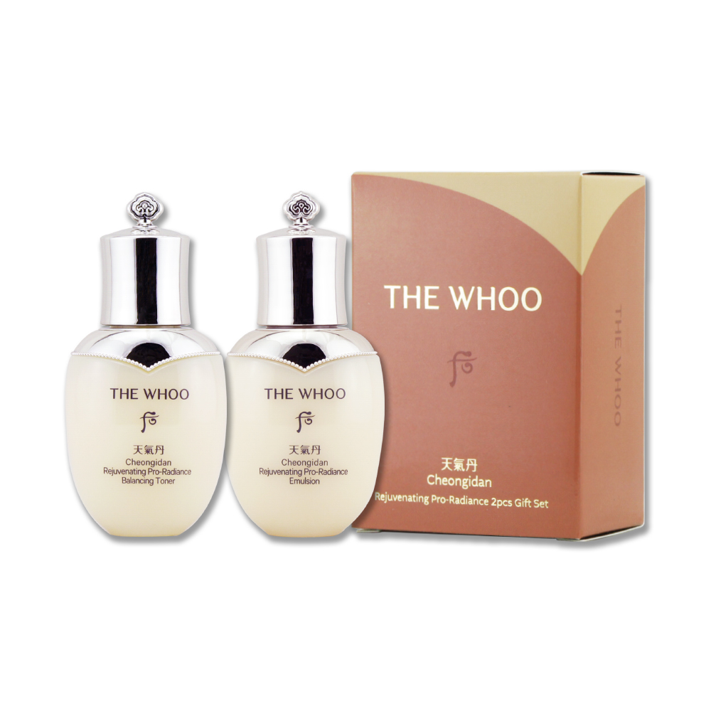 Whoo 后 天氣丹PRO光耀美肌2件組(天氣丹PRO光耀重生水25ML + 重生乳25ML)