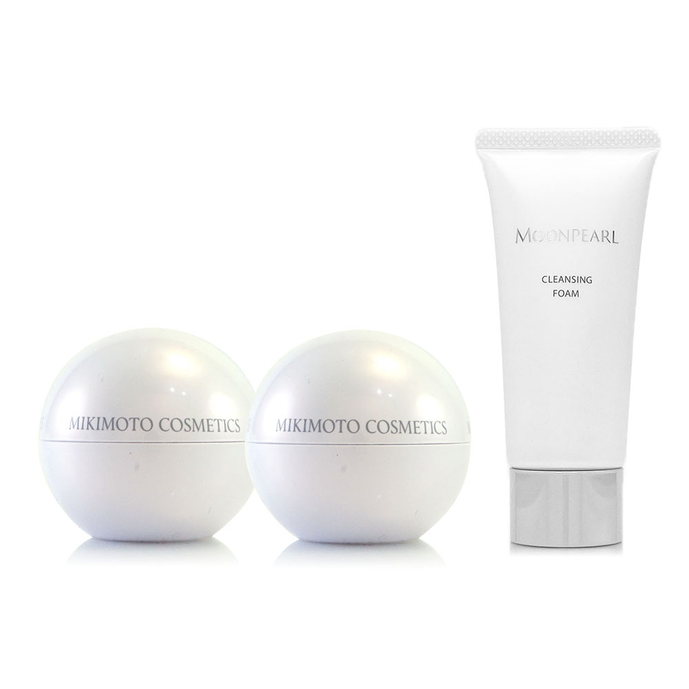 MIKIMOTO 御木本 美肌保養粉6g*2 贈 MOONPEARL彈力甦活潔膚洗面乳30g(正統公司貨)