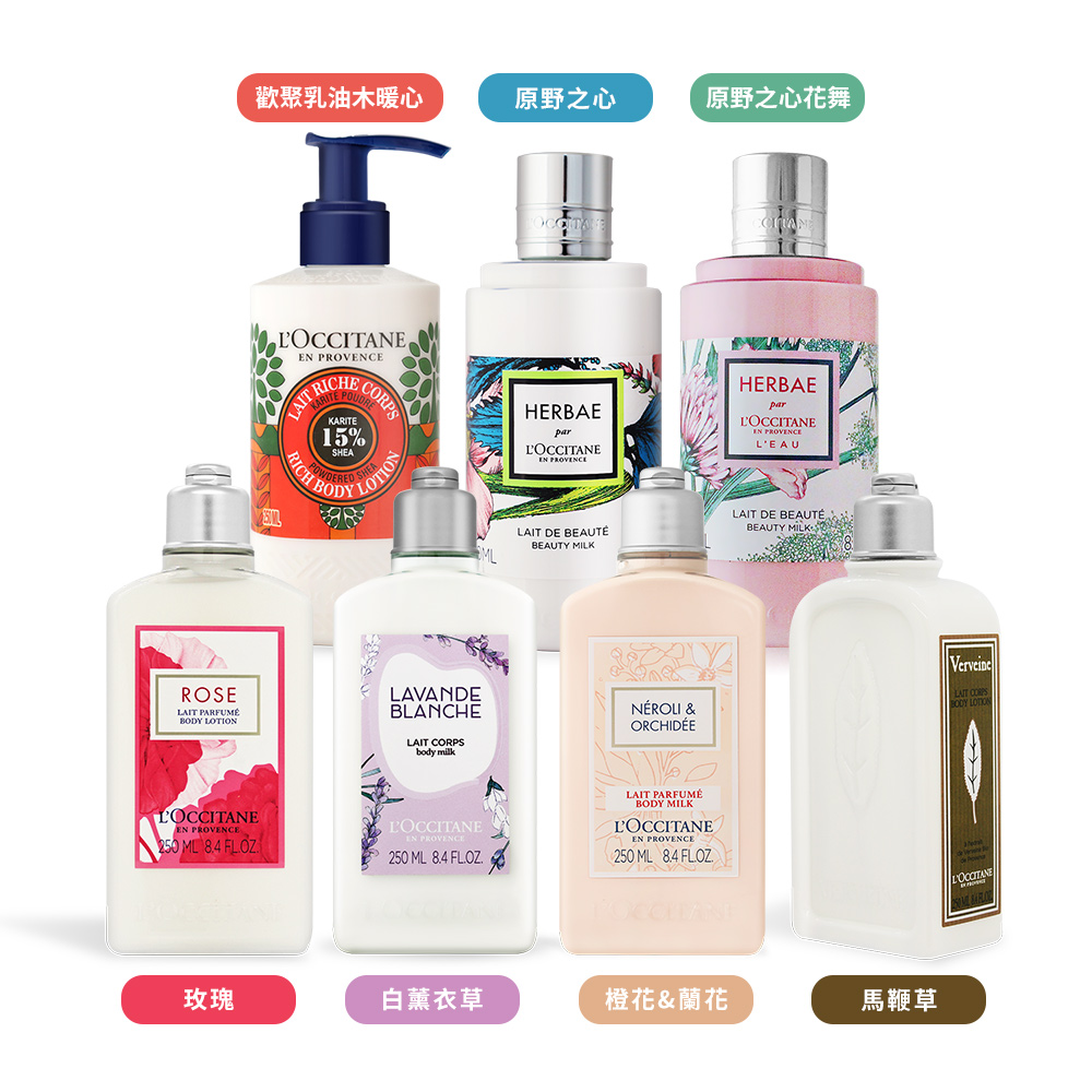 L'OCCITANE 歐舒丹 LOCCITANE 香氛美體乳(250ml)-多款任選-百貨公司貨