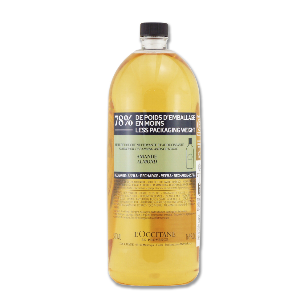 L'OCCITANE 歐舒丹 杏仁沐浴油補充瓶 500ML