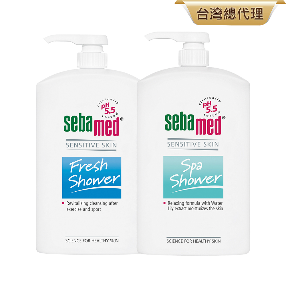 施巴運動沐浴乳1000ml 2入(運動沐浴乳活力麝香/清新花香1000mlX2)