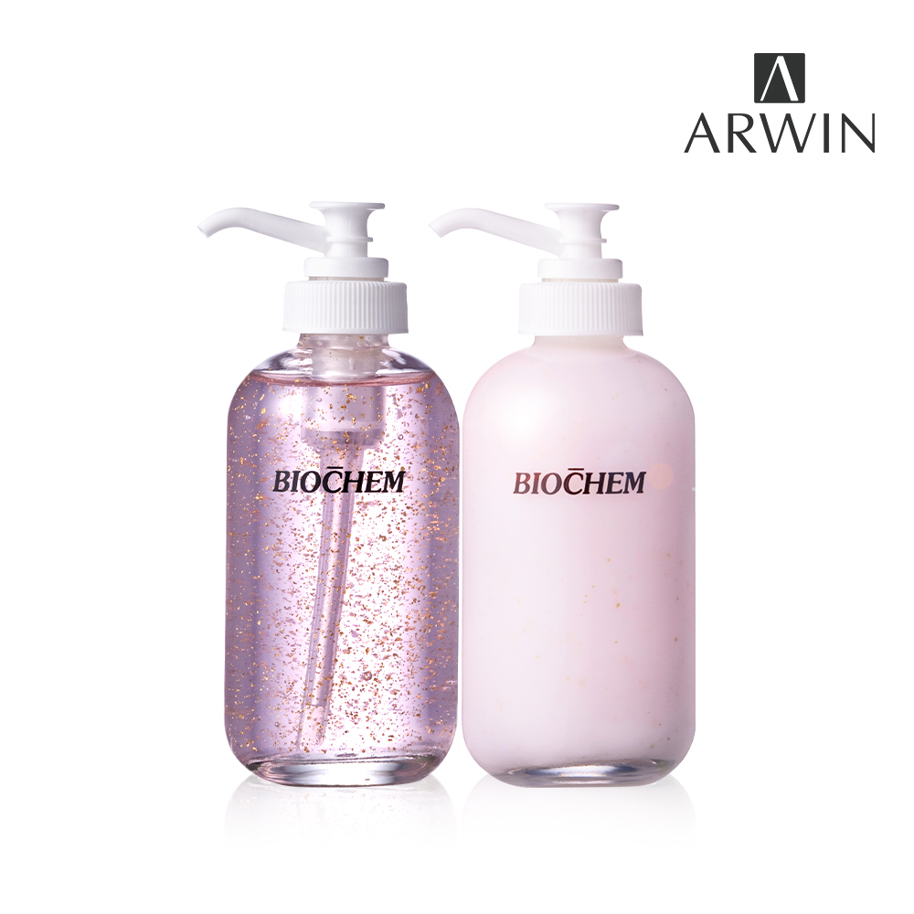 ARWIN 雅聞倍優 【BIOCHEM】玫瑰胜肽幼嫩金精華液120ml+玫瑰胜肽幼嫩金精華脂120ml精華液/乳液