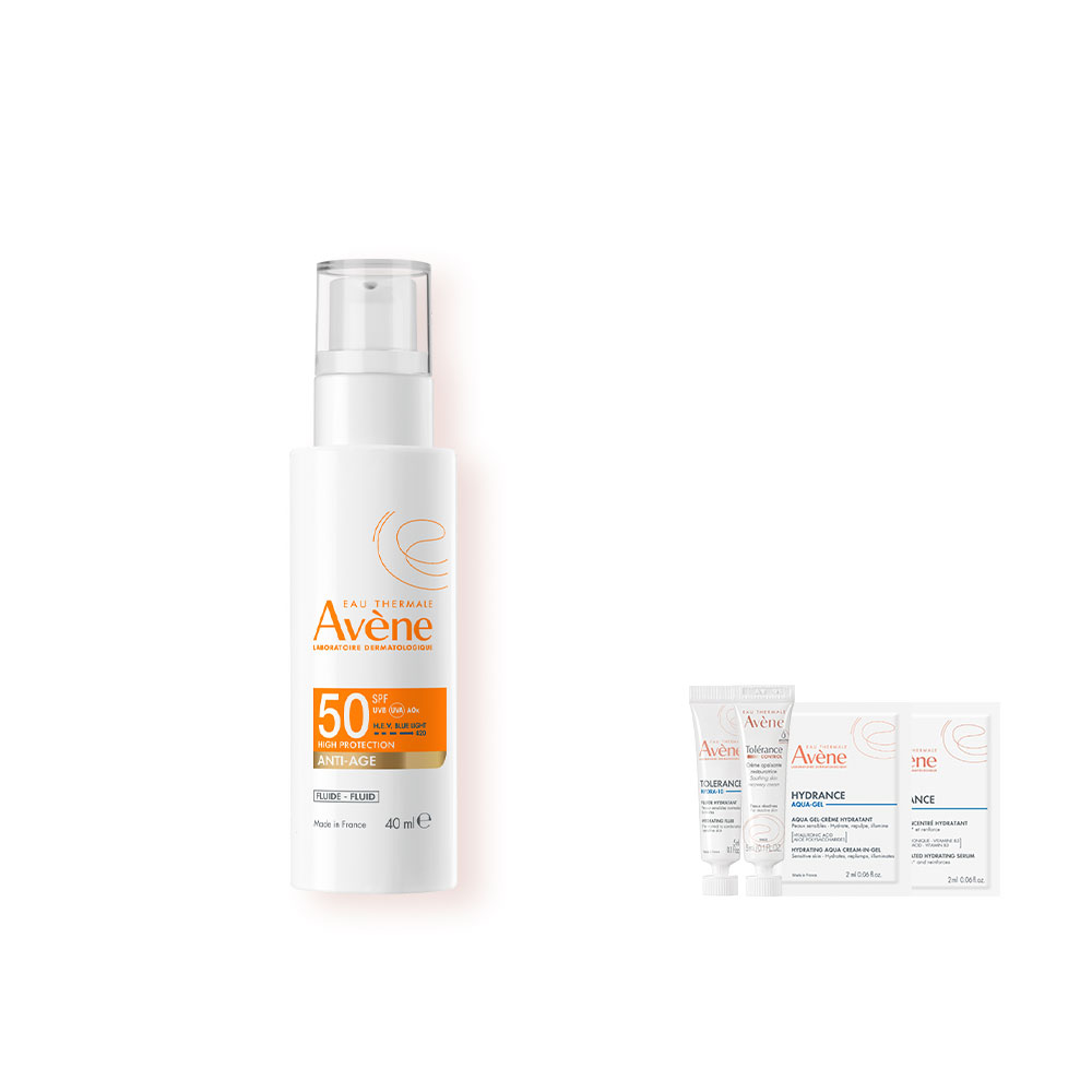 Avene 雅漾 官方直營 雅漾亮彈撫紋防曬乳SPF50 40ml