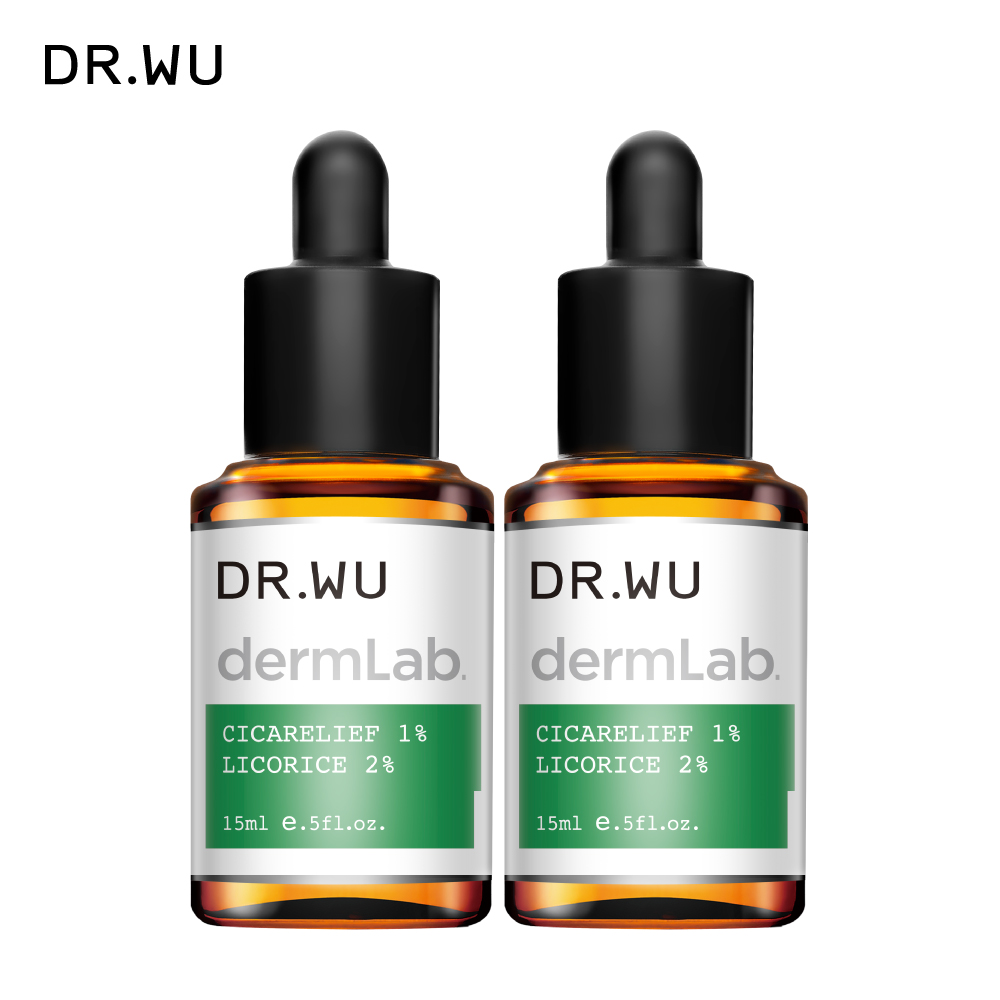 DR.WU 達爾膚 1%積雪草舒敏修護精華15ML 2入組
