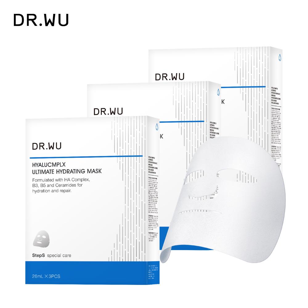 DR.WU 達爾膚 玻尿酸保濕微導面膜3片/盒_3入組