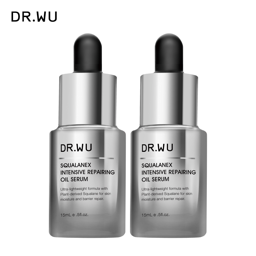 DR.WU 達爾膚 角鯊潤澤修復精華油15ML(2入組)-共2入