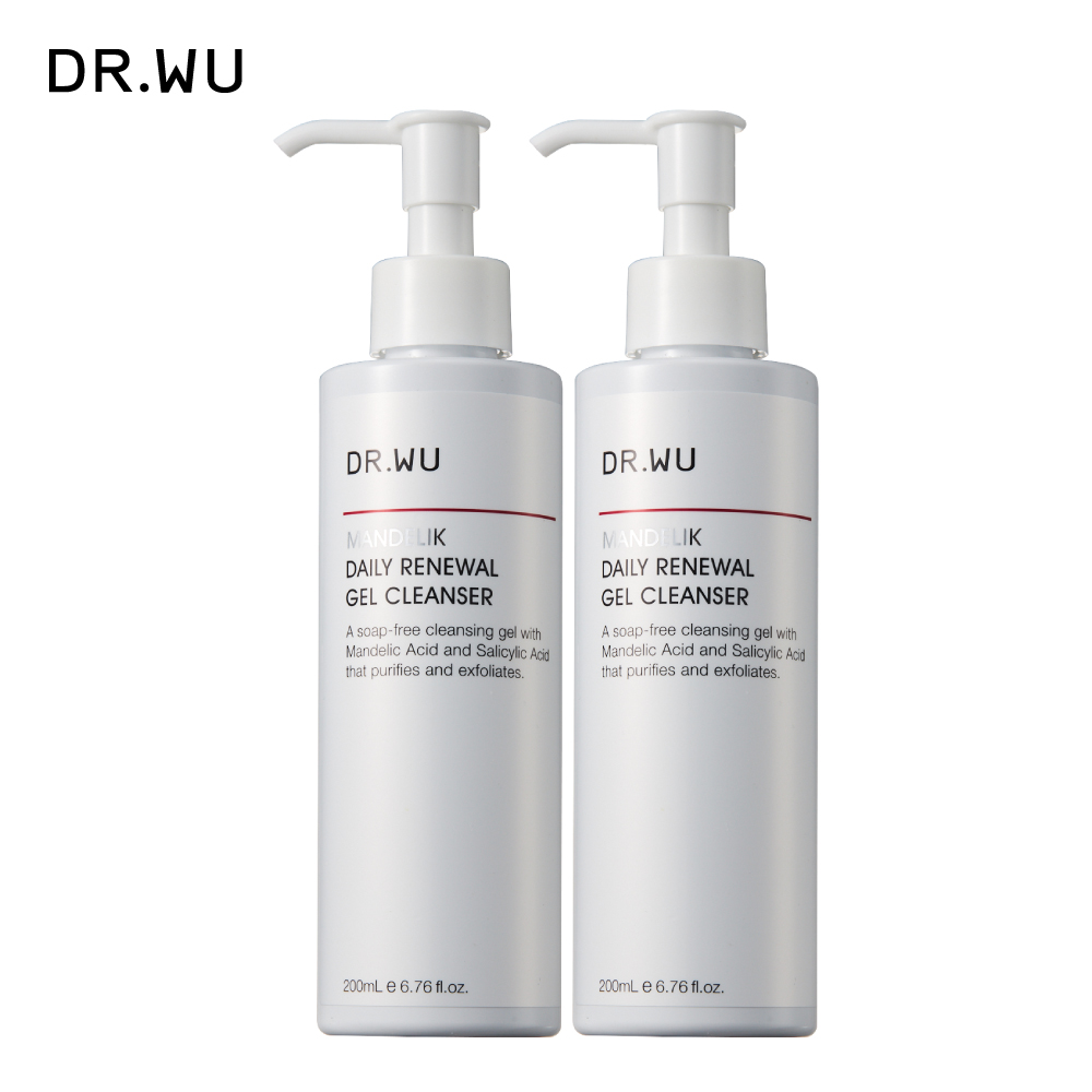 DR.WU 達爾膚 杏仁酸溫和煥膚潔膚露200ML(2入組)-共2入