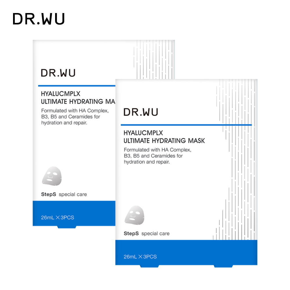DR.WU 達爾膚 玻尿酸保濕微導面膜3PCS(2入組)-共2入