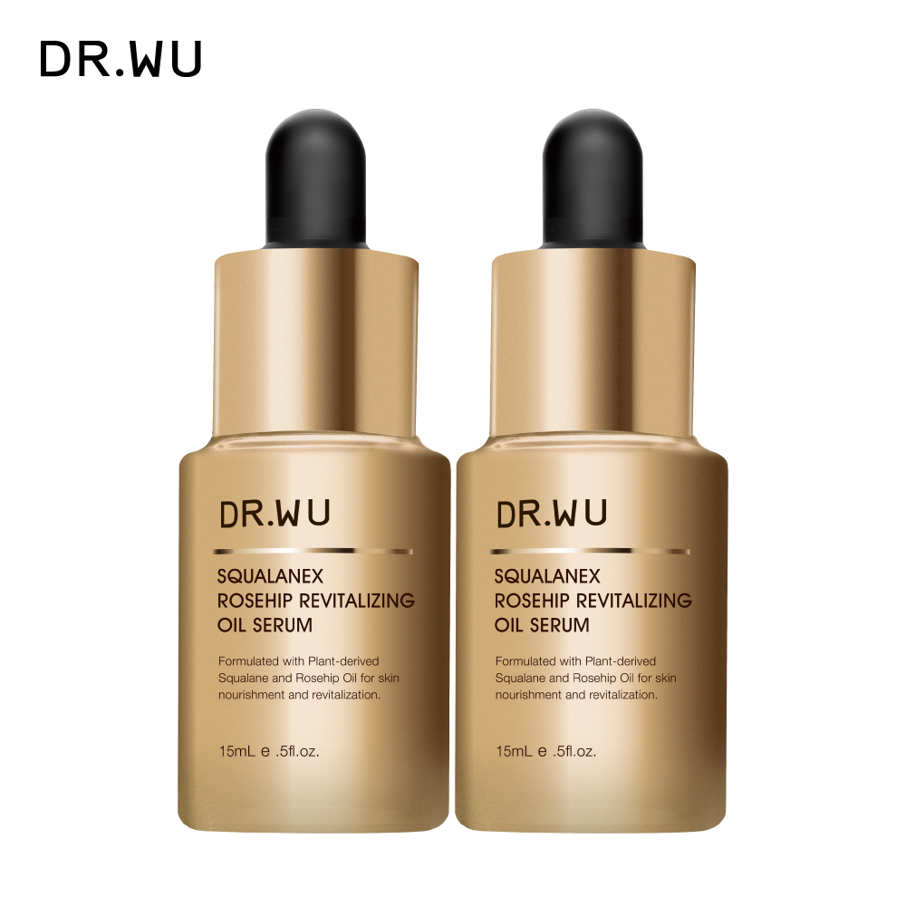 DR.WU 達爾膚 角鯊玫瑰果賦活精華油15ML_2入組