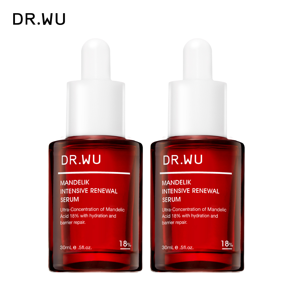 DR.WU 達爾膚 杏仁酸亮白煥膚精華18%30ML(小紅瓶)(2入組)-共2入