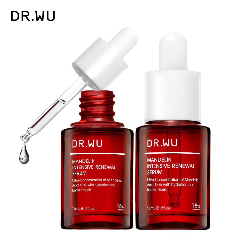 DR.WU 達爾膚 杏仁酸亮白煥膚精華18%15ML(小紅瓶)(2入組)-共2入