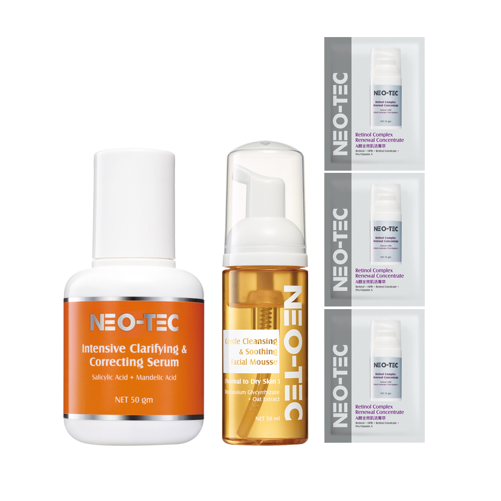 NeoStrata 妮傲絲翠 NEO-TEC多重酸抗痘煥膚精華50gm【加贈】胺基酸潔顏慕斯50ml+A醇菁萃2gmX3