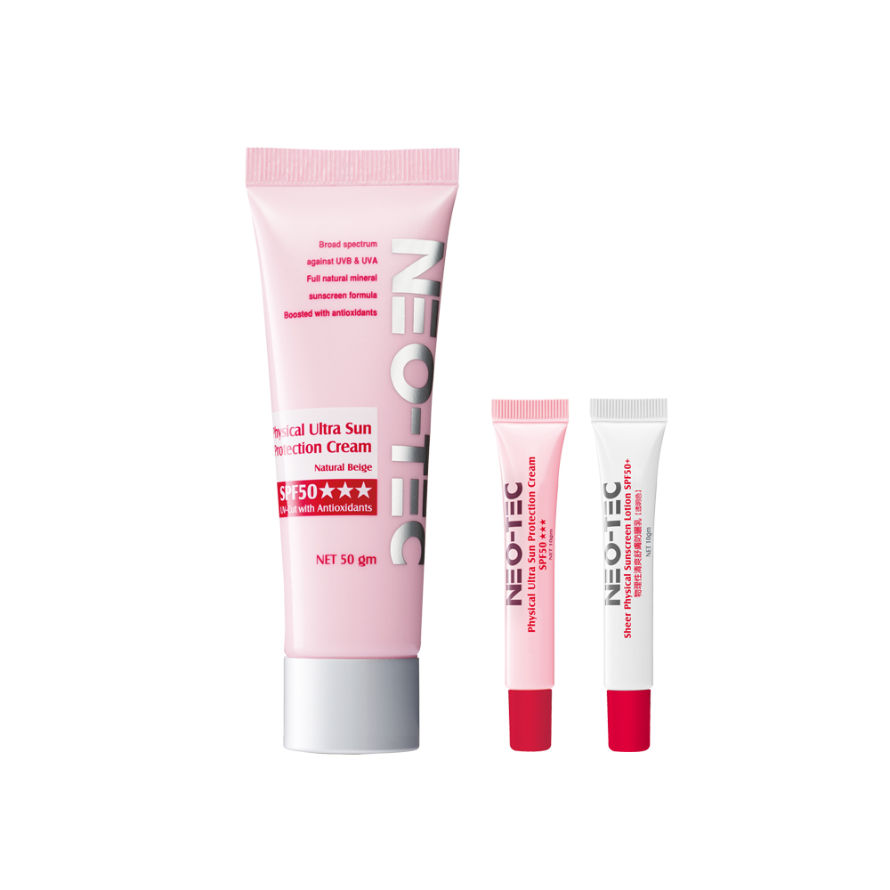 NeoStrata 妮傲絲翠 NEO-TEC物理性潤色防曬霜SPF50★★★50gm(自然膚)【加贈】物理性潤色防曬霜10gm+物理性清爽防曬霜10gm