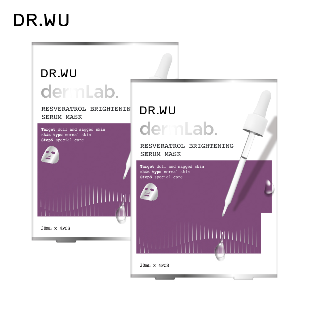 DR.WU 達爾膚 白藜蘆醇亮白精華面膜4入_2入組