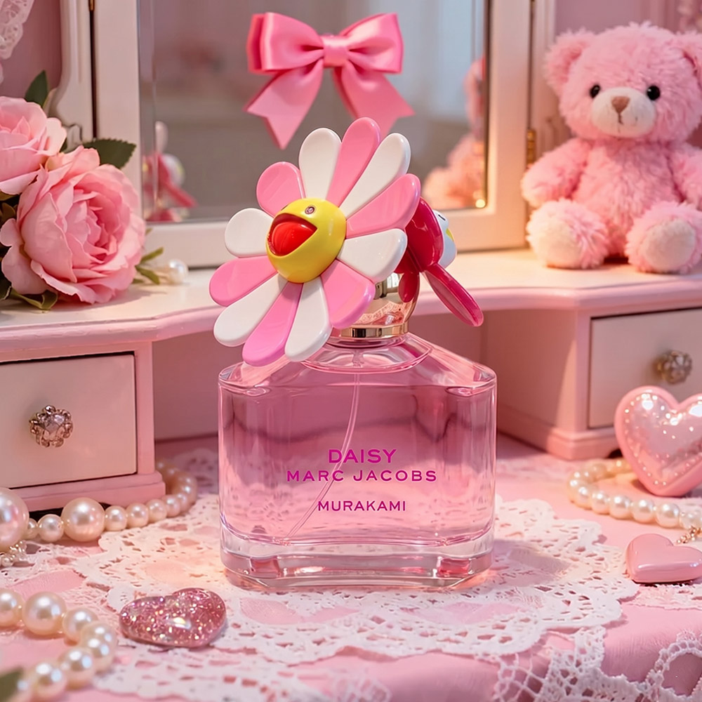 MARC JACOBS 村上隆聯名香氛粉之柔夢淡香精50ml Murakami Pink EDP 總