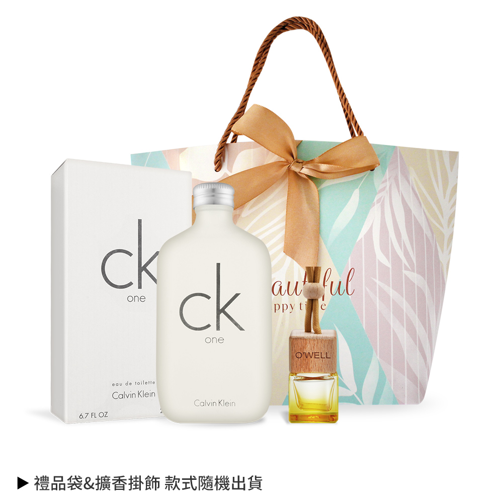 Calvin Klein CK ONE中性淡香水情人節限定禮-[淡香水200ml+香氛擴香掛