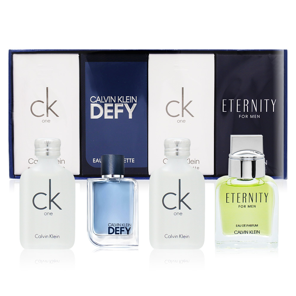Calvin Klein 男性小香禮盒[CK one 10mlX2+永恆10ml+無畏之心5ml]EDT-香水航空版