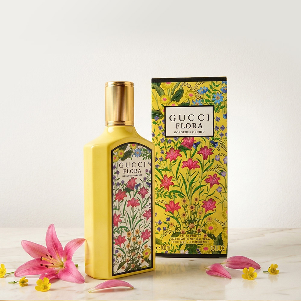 GUCCI 古馳華麗蘭花之約女性淡香精100ml Flora Gorgeous Orchid EDP 總