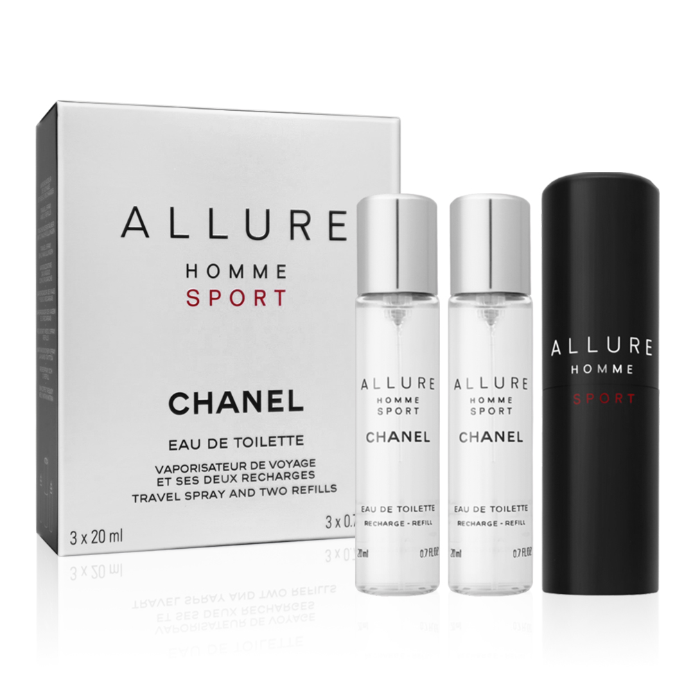 香水(男性用) CHANEL ALLURE HOMME SPORT 20mlx3 CHANEL 香奈兒ALLURE SPORT 運動男性隨身淡香水(20mlx3) 國際
