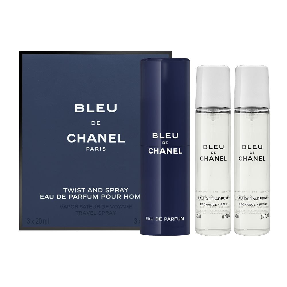 CHANEL 香奈兒藍色男性隨身香水EDP 20ml*3 - PChome 24h購物