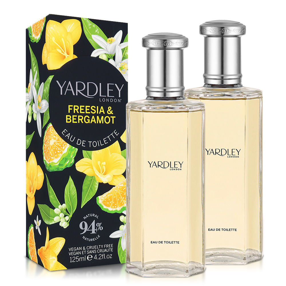 YARDLEY 雅麗 小蒼蘭&佛手柑淡香水(125ml)X2 入