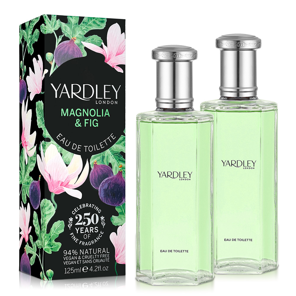 YARDLEY 雅麗 玉蘭&無花果淡香水(125ml)X2入