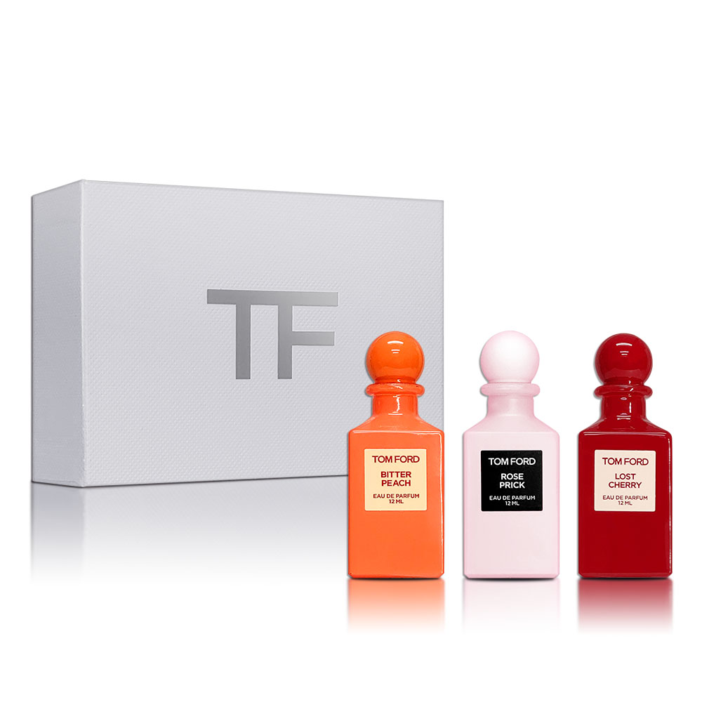 TOM FORD 私人調香系列迷你珍藏禮盒12MLX3入(失落櫻桃+禁忌玫瑰+蜜桃