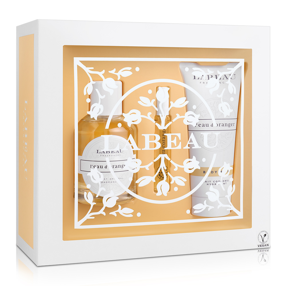 LABEAU 【短效良品】純淨花園 橙花淡香水禮盒(淡香水100ml+小香7.5ml+身體乳100ml)