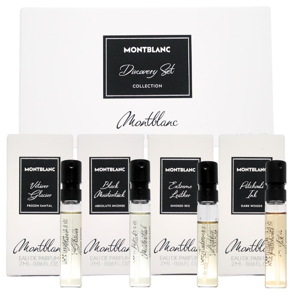 Montblanc 萬寶龍大師傑作系列針管2mlx4 黑色大班極致皮革墨色廣藿香冰川香根草