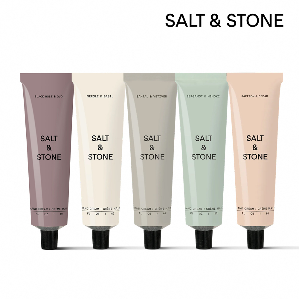 SALT&STONE 滋潤護手霜 60ml 多款可選-雪松番紅花/檜木佛手柑/檀香岩蘭草/紫蘇橙花/黑玫瑰烏木