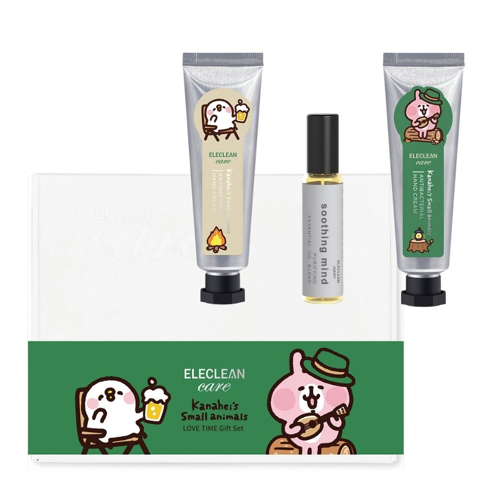 ELECLEAN 卡娜赫拉聯名 香氛療癒 3 入禮盒(護手霜 2 入+滾珠精油)