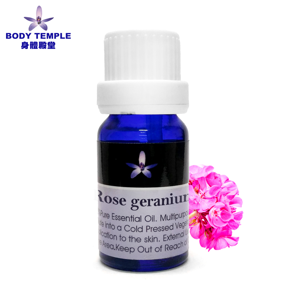 Body Temple 身體殿堂 100%玫瑰天竺葵芳療精油10ml(Rose geranium)
