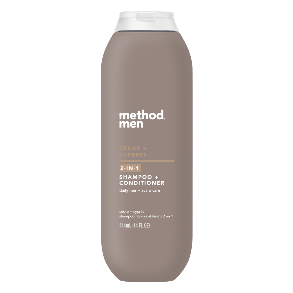 Method 美則 男仕洗護髮露 雪松+落羽杉414ml 淨爽控油 頭皮去味 活力洗髮精 植物清爽