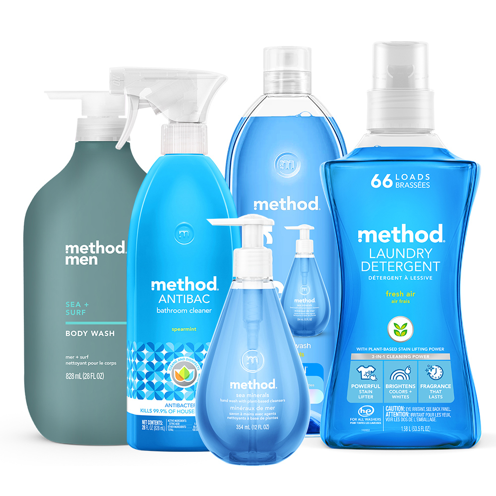 Method 美則 性感藍調5件組(沐浴 洗手 浴廁清潔 洗衣)