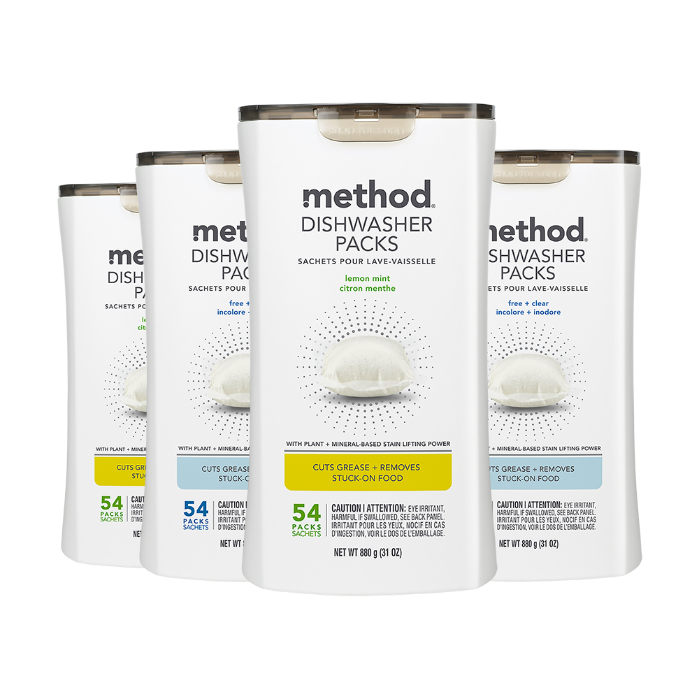 Method 美則 潔淨三效聰明洗碗球54顆x4 洗碗粉 洗碗碇 洗碗機專用