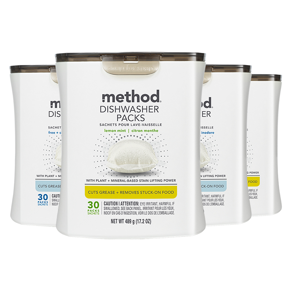 Method 美則 潔淨三效聰明洗碗球30顆x4 洗碗粉 洗碗碇 洗碗機專用