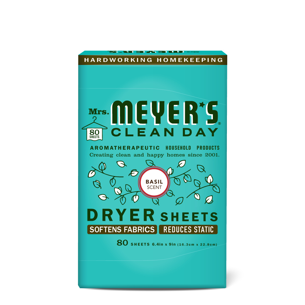 mrs.meyers 梅耶夫人 草本香氛烘衣片80入 (衣物柔軟 去除靜電 防皺 烘衣機 靜電紙)（其他規格）