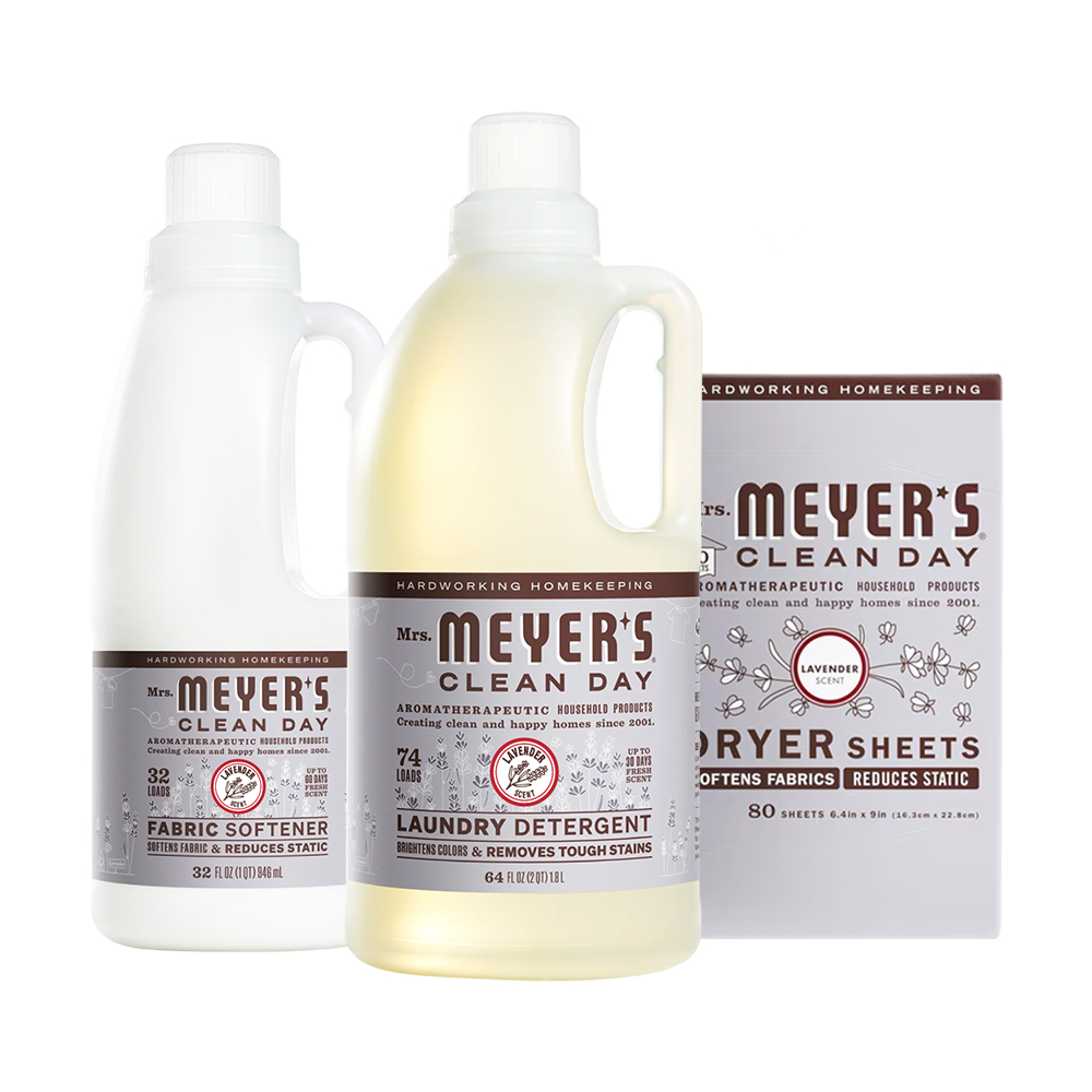 mrs.meyers 梅耶夫人 薰衣草香氛洗衣3件組 (洗衣精 柔軟精 烘衣片)
