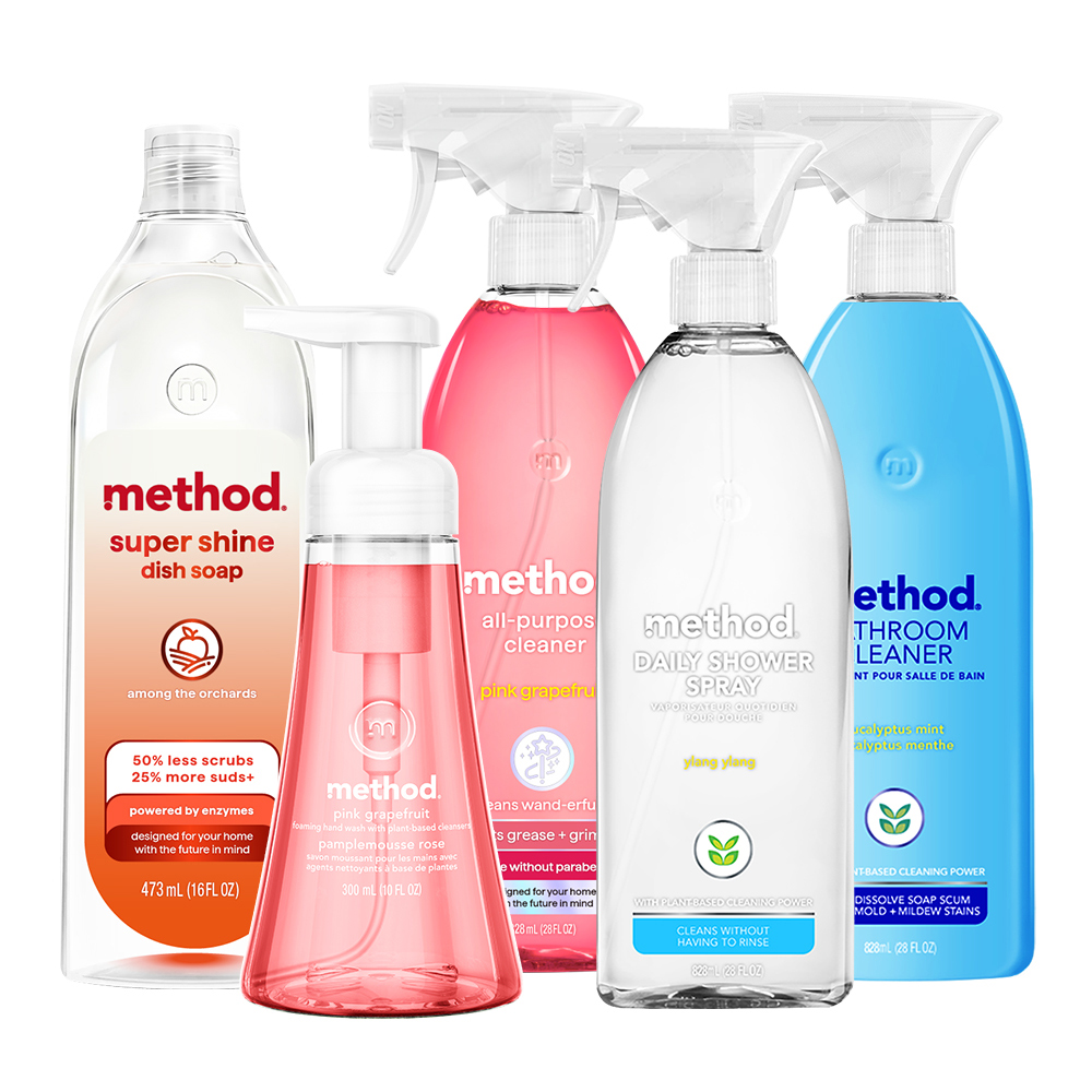 Method 美則 時尚居家生活5件組(浴廁清潔 多功能 洗手 洗碗)